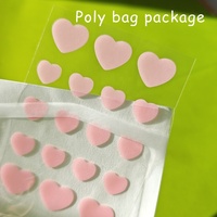 Vente directe d'usine, lot de 18 patchs hydrocolloïdes anti-acné en forme de cœur rose, imperméables et résistants à la transpiration, créatifs et mignons.