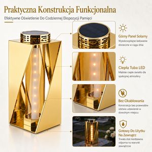 Lanterna Solare Moderna per Cimitero in Acciaio Inossidabile per Grossisti di Articoli Funerari - Product Image 4