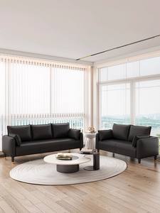 Canapé de négociation professionnel moderne et luxueux, rectangulaire, avec structure en bois, revêtement en cuir synthétique et garniture en mousse, idéal pour villa et salon - Product Image 5