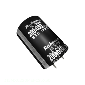 ตัวแทนจำหน่ายอย่างเป็นทางการ คาปาซิเตอร์อะลูมิเนียม 220UF 20% 315V แบบ Snap-in Through Hole รุ่น 315MXC220MEFC25X30 ความจุ 220 ยูเอฟ - Product Image 1