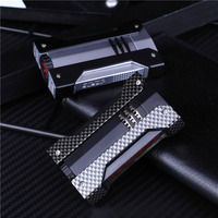 Briquet à cigare coupe-vent à flamme nue en métal, rechargeable au gaz, cadeau d'affaires, vente en gros, briquet torche à flamme jet