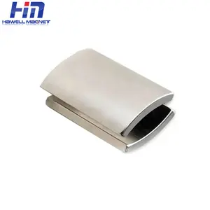 Segmen N35-N52 Neodymium M H SH UH permanen NdFeB busur Tile Motor industri Magnet berbentuk kipas