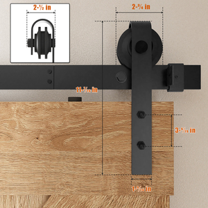 10ft Modern <strong>Sliding</strong> Barn <strong>Door</strong> Hardware Kit Single Wooden <strong>Door</strong> , Upgraded Screw Fixation Modular Track - Product Image 4