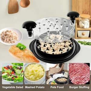 Nuevo Desmenuzador de Carne Manual de Plástico Redondo para Cerdo Cocido, Herramienta de Barbacoa Antideslizante para Desmenuzar Pollo con Ventosa para Cocina - Product Image 3