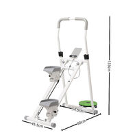 Máquina de Ejercicio Multifuncional Plegable para Uso Doméstico, Simulador de Escaleras con Función de Rotación Lumbar