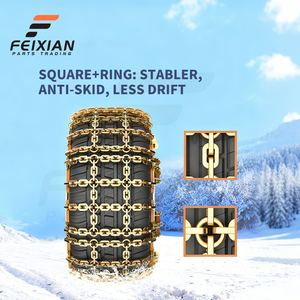 Chaînes à <span class=keywords><strong>neige</strong></span> antidérapantes universelles en acier au manganèse à neuf grilles pour voitures et SUV État neuf - Product Image 3