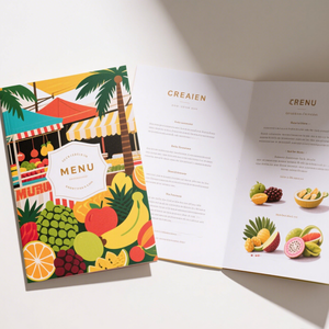 Modello di Design per Menu su Canvas, Template Editabile Fai-da-Te per Stampa su Carta e Cartoncino, Compatibile con Photoshop e <span class=keywords><strong>Illustrator</strong></span> - Product Image 1