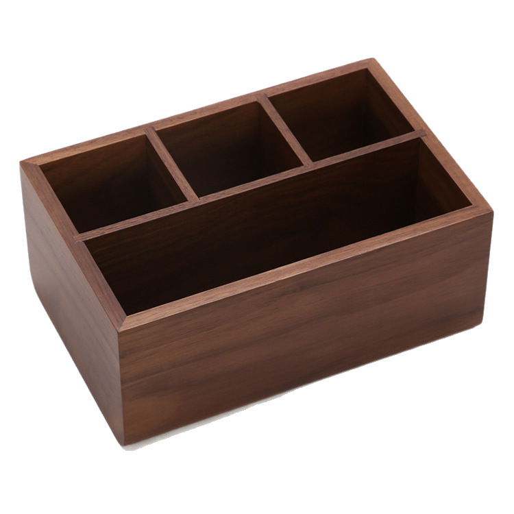 Boîte de rangement en noyer noir, 19,5*13,5*8,5 cm