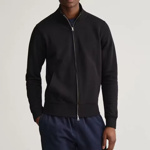 Felpa da Uomo Personalizzata con Zip Bidirezionale Senza Cappuccio, Collo Alto con Zip, Ricamo e Tasca - Product Image 1