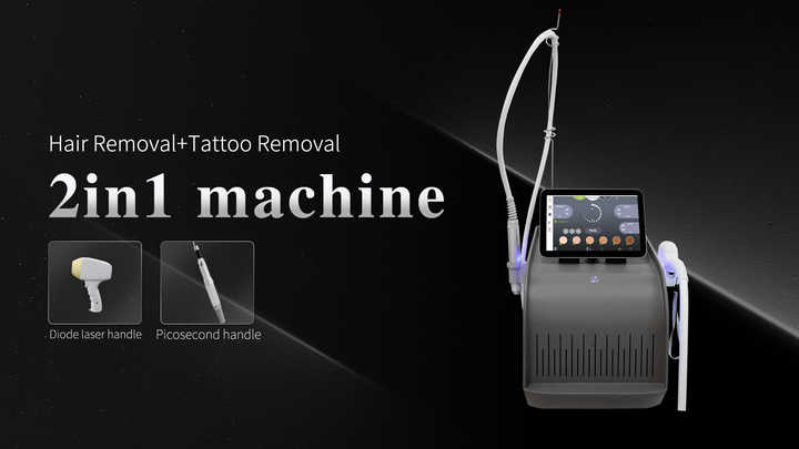 2in1 Q Switch Nd Yag Laser Tattoo Removal Hair Removal