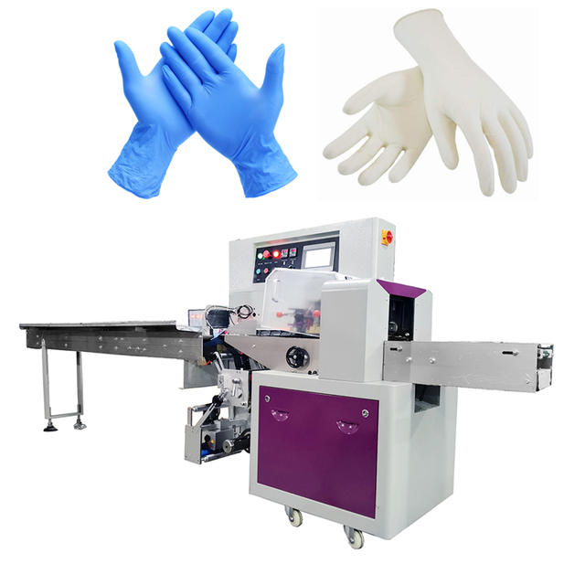 Automatic Horizontal Sterile Surgical Rubber Disposable Gloves Packing Machine