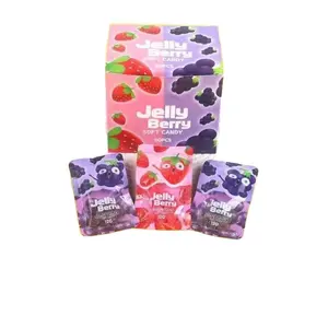 Holeywood niedriges Zucker hart-Früchte Gummi-Süßigkeit süße Erdbeere Trauben gefärbtes Fudge-Saft Halal zertifiziert Großhandel gesunder Zucker