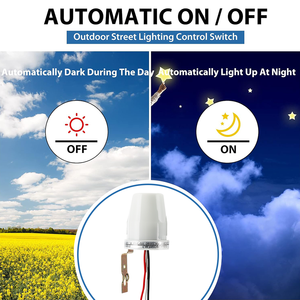 Controlador <span class=keywords><strong>de</strong></span> Luz Fotoeléctrico para Exteriores CNRIYA, Interruptor <span class=keywords><strong>de</strong></span> Día/Noche, Rango <span class=keywords><strong>de</strong></span> Detección <span class=keywords><strong>de</strong></span> 50 m, AC120-277V 10A, Modelo IP54/IP44 - Product Image 4