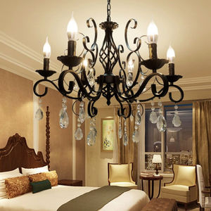 Lampadario in Stile Rococò Francese, <span class=keywords><strong>Paralume</strong></span> <span class=keywords><strong>a</strong></span> Lanterna, <span class=keywords><strong>Lampada</strong></span> <span class=keywords><strong>a</strong></span> <span class=keywords><strong>Sospensione</strong></span> Decorativa per Hotel e Sale - Product Image 3