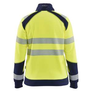 BLAKLADER - 350825283389XXXL Sudadera Hi-Vis para mujer con cremallera Hi-vis Amarillo/Azul Marino-EAN 7330509933503 ROPA DE TRABAJO DE LA HI-VIS - Product Image 2