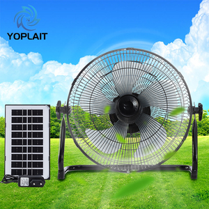 ソーラーパネル付きDc充電CE認定屋外キャンプソーラークールエアタワーソーラーフロアスタンディングファン - Product Image 1