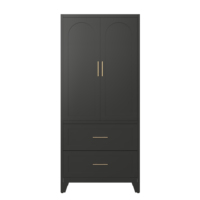 Armoire métallique avec tiroirs et barres de suspension, idéale pour les chambres, les bureaux, les buanderies, les entrées et les halls.