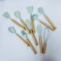 Vente Flash 12 Pièces Accessoires de Cuisine Ustensiles de Cuisson en Silicone Ensemble d'Ustensiles de Cuisine