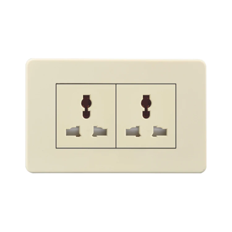 US Standard Electric Light Switch 20A Double Usb 110-240V Wall Outlet Switch and Socket