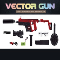 Pistolet à billes de gel électrique de 76cm, pistolet à billes de gel électrique à vitesse rechargeable, pistolet à bombes submersibles vectorielles