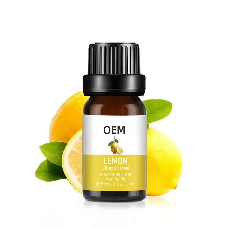 Fabbrica puro olio essenziale naturale biologico sbiancante pigmento schiarente olio di controllo aromaterapia olio essenziale di limone privato