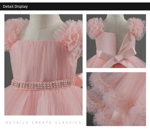 Gaun putri baru 2025 gaun bayi pertunjukan Piano ulang tahun berjaring empuk gaya manis untuk anak perempuan 2 tahun - Product Image 6