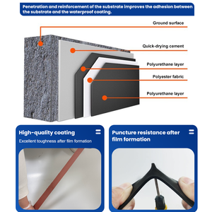 <span class=keywords><strong>Prix</strong></span> d'usine, vente en gros, revêtement imperméable en polyuréthane SPU 911 pour bâtiments en béton, revêtement de toiture en polyuréthane PU, réparation des fuites - Product Image 4