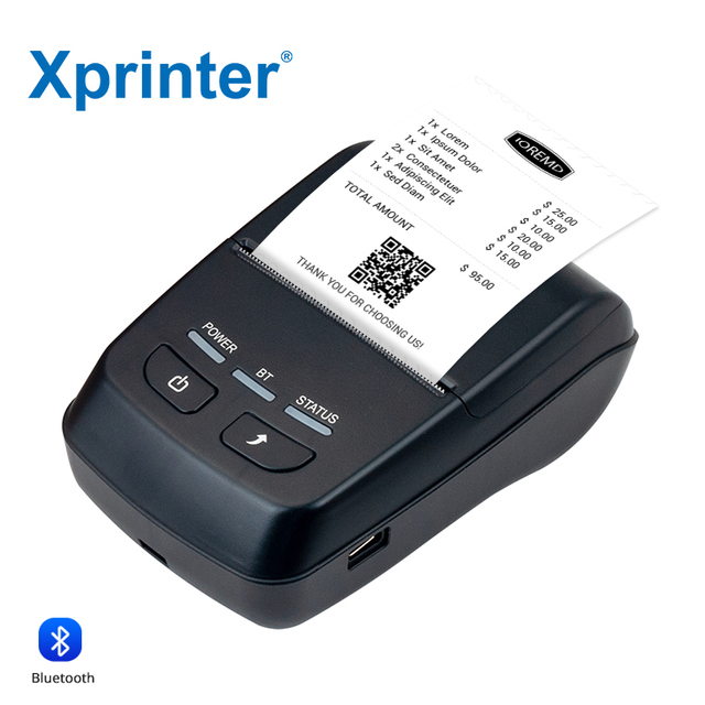 Xprinter XP-P501A 58mm Small Size Bluetooth Portable Thermal Mobile Printer With 1800mah Battery Mini Printer