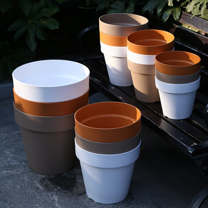 New Imitation <strong>Terra</strong> <strong>Cotta</strong> <strong>Planter</strong> Balcony Greenery Breathable Drainage Garden Light Luxury Feeling Plastic Resin <strong>Planter</strong> - Product Image 4