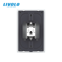 Prise murale réseau RJ45 Cat6 LIVOLO US 119*78mm, module fonctionnel 22.5x45mm, prise Ethernet Gigabit pour maison intelligente et bureau