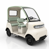 Voiture électrique rétro à 4 roues avec toit, véhicule de mobilité électrique pour adultes, idéal pour le golf, les visites touristiques et les loisirs.
