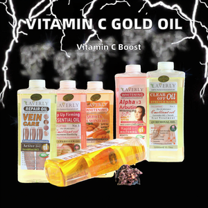 OEM Laverly Stock 1000ml Citron Blanchissant Visage Corps Correcteur Huile Réparatrice Vitamine C Huile d'Or Essentielle pour Anti-Taches Vieillissement - Product Image 3