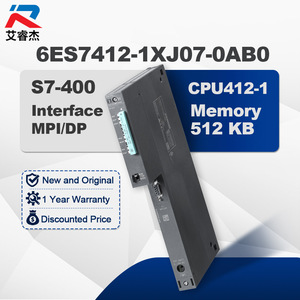 Module PLC SIMATIC S7-400 6ES7412-1XJ07-0AB0 d'origine, neuf, CPU 412-1, unité centrale de traitement, mémoire 512 Ko, 6ES74121XJ070AB0 - Product Image 1