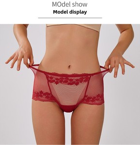 Intimo Donna Sexy Senza Spalline Taglie Forti in Nylon Cotone Pizzo Senza Ferretto Vita Alta Traspirante con Dettagli Cut-out, Stile Europeo Americano, per Commercio Transfrontaliero - Product Image 6