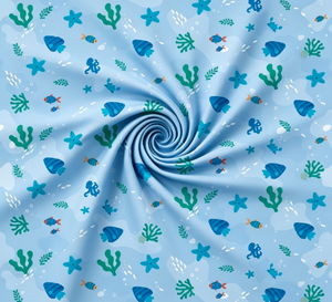 Tissu en polyester PVC imprimé algues et poissons, imperméable, résistant à la moisissure, à la déchirure et à l'usure, <span class=keywords><strong>pour</strong></span> tapis rafraîchissant, bodyboard, bouée de natation, bâche - Product Image 3