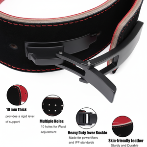 Weight Power Lifting Leather Lever Pro <b>Belt</b> Gym Training Black Weightlifting <b>Belt</b> for Men and Women PoExercise - Product Image 1