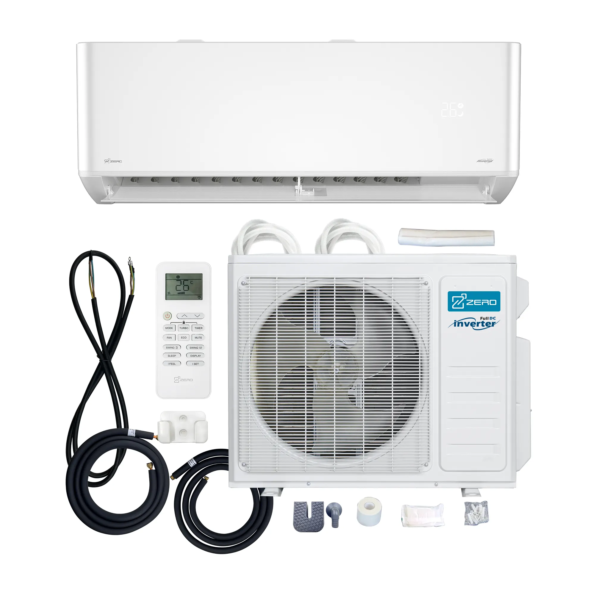 ZERO Z-MAX Hyperheizung 110 V 230 V Inverter intelligente Mini-Gespalte Klimaanlage 9000 Btu 12000 Btu Gespalte Wechselstromgeräte Klimaanlagen