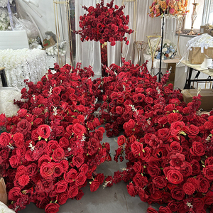 Nhân Tạo Hoa Quả Bóng Lụa Màu Đỏ Tăng Lục Bình Bảng Hoa Bóng Trung Tâm Sắp Xếp Cho Đám Cưới Trang Trí - Product Image 3