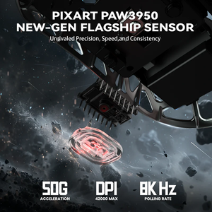 Nuovo Mouse da Gaming Wireless Attack Shark R2, Leggero, Tri-Modalità, Illuminazione RGB, Sensore PAW3950 - Product Image 6