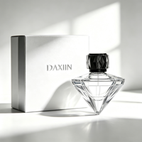 Flacon de parfum vert transparent personnalisé, haute qualité, luxe, 70 ml, flacon de parfum en verre transparent avec bouchon noir en plastique