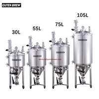 Nouveauté Fermenteur sous pression Guten Réservoir de carbonatation 75L Fermenteur à double enveloppe de bière Équipement de brassage de bière Cuve de fermentation