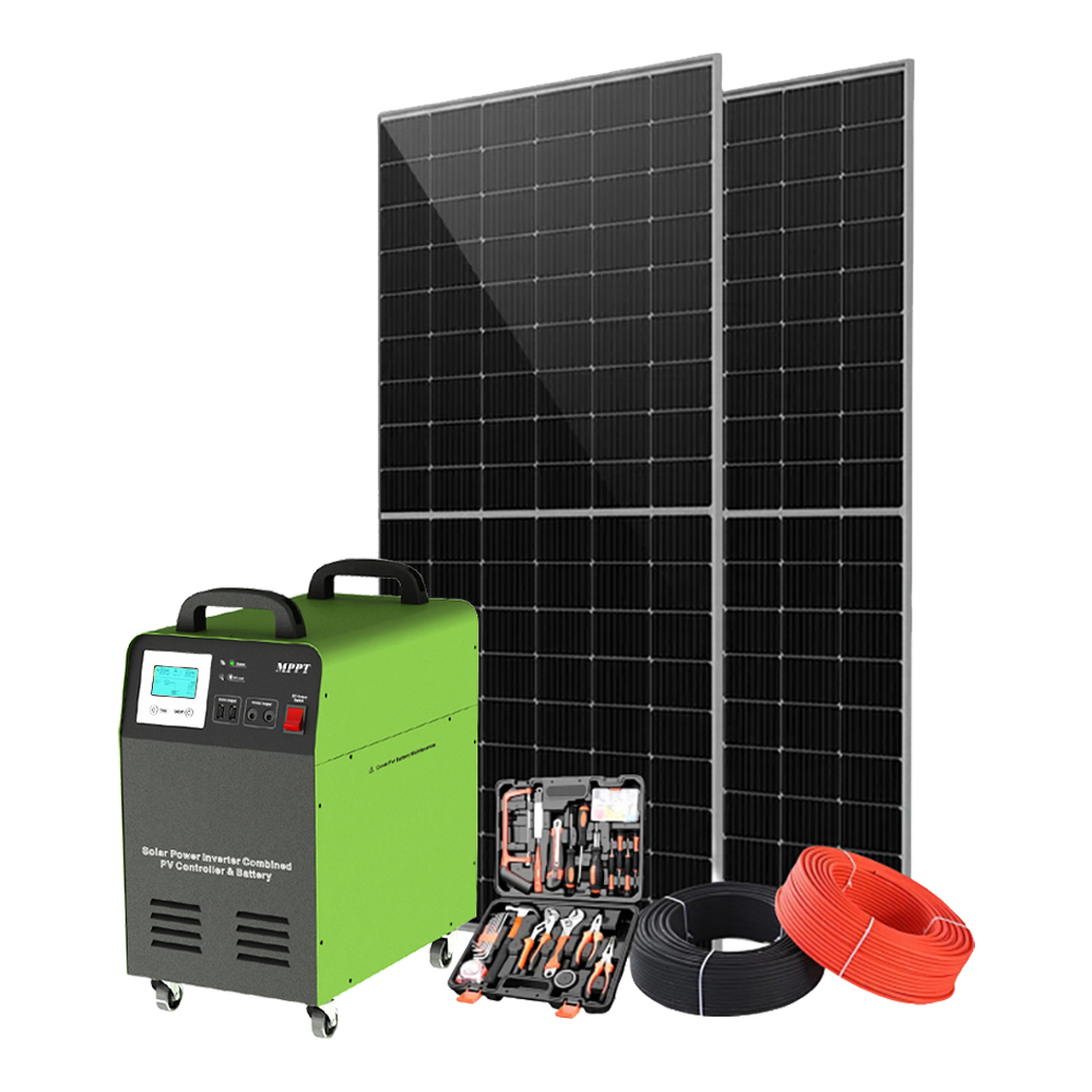 SNADI <strong>1500W</strong> MPPT Lithium Ion <strong>Solar</strong> <strong>Kit</strong> for Home with Pure Sine Wave Inverter Battery Storage & USB Output