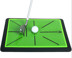 Tapete de Golf de Terciopelo Reemplazable con Base de Goma y Asa Oculta para Entrenamiento en Casa - Tapete Versátil para Práctica de Swing de Golf - Product Image 1