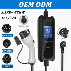 เครื่องชาร์จรถยนต์แบบใหม่ 7kW Type 2 16A OEM ODM สำหรับ Kia Niro EV และ C40 <span class=keywords><strong>Polestar</strong></span> 2  วัสดุทนไฟ UL94 V-0 ปรับแต่งได้ - Product Image 1