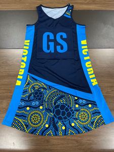 Robe de netball personnalisée style indigène pour femme, uniforme d'équipe par sublimation, respirante, séchage rapide, motif tatouage maori, vente en gros - Product Image 4