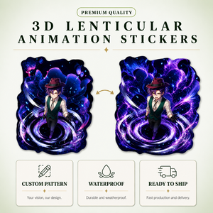 สติกเกอร์ติดรถยนต์ลายการ์ตูน 3 มิติ แบบไล่เฉดสี 3 มิติ สำหรับตกแต่งรถยนต์ ตู้เย็น วัสดุ PET กันน้ำ พิมพ์ลายด้วย UV ยี่ห้อ <span class=keywords><strong>Joyprint</strong></span> - Product Image 1