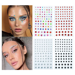 สติกเกอร์พลอยเทียมติดบนใบหน้าสีสันสดใสสำหรับตกแต่งผู้หญิง - Product Image 1