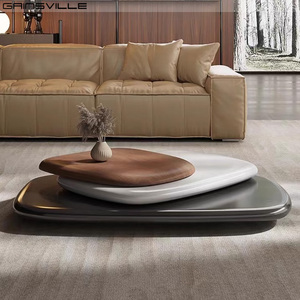 Gainsville mobilya İtalyan Minimalist tasarım oturma odası Mesa De Centro yaratıcı dönen sehpa - Product Image 4