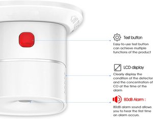 Wholesale EN 50291Certified Standalone CO <strong>Gas</strong> Leak Alert <strong>Detector</strong> Monoxide <strong>Detectors</strong> for Kitchen Use - Product Image 2
