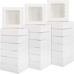 Factory Wholesale <b>Drop</b> Shipping Custom Auto for up Recyclable Pastry <b>Boxes</b> Donuts Bakery with Window Paperboard Stamping - Product Image 3